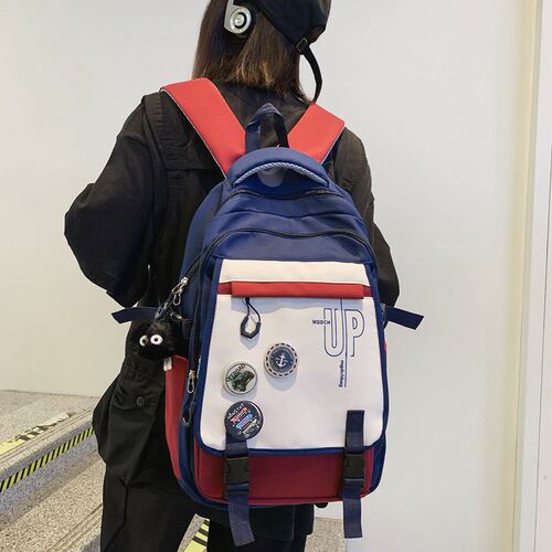 高颜值书包女式初中学生韩版高中生大容量双肩包小学生宽背带背包