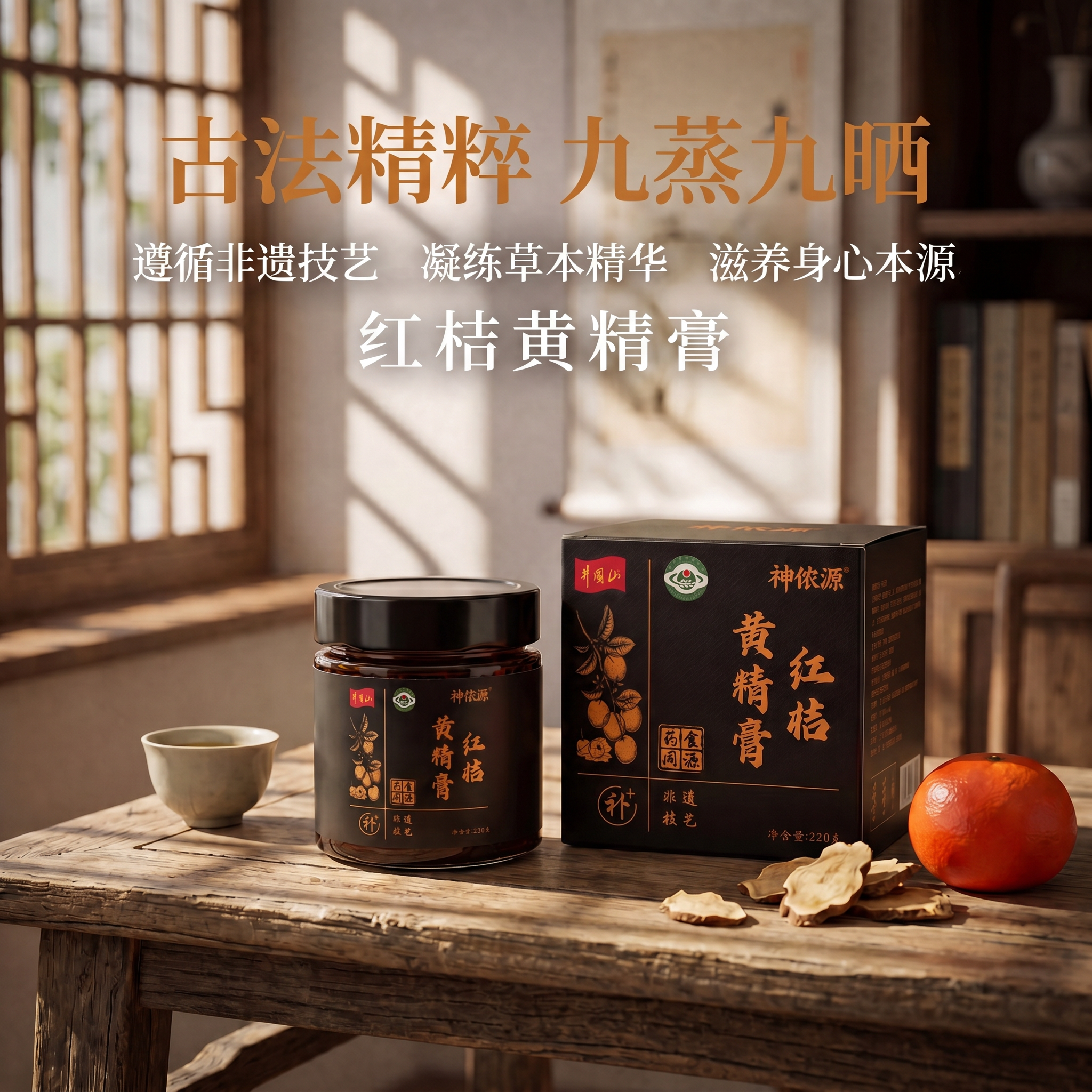 神侬源红桔黄精膏古法九蒸九晒