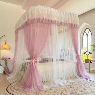 2025新款 蚊帐家用卧室a类1.8m2.0米床铝合金轨道 落地公主风导轨式