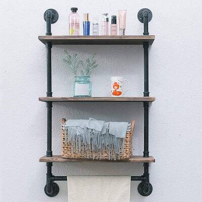 跨境tem浴u现代简约上置物架水管墙风ICX收纳架壁挂架室墙壁毛巾