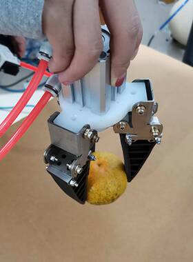 柔性机CGM械爪爪仿生性机械手指气软体自柔适应气动缸柔性夹爪三