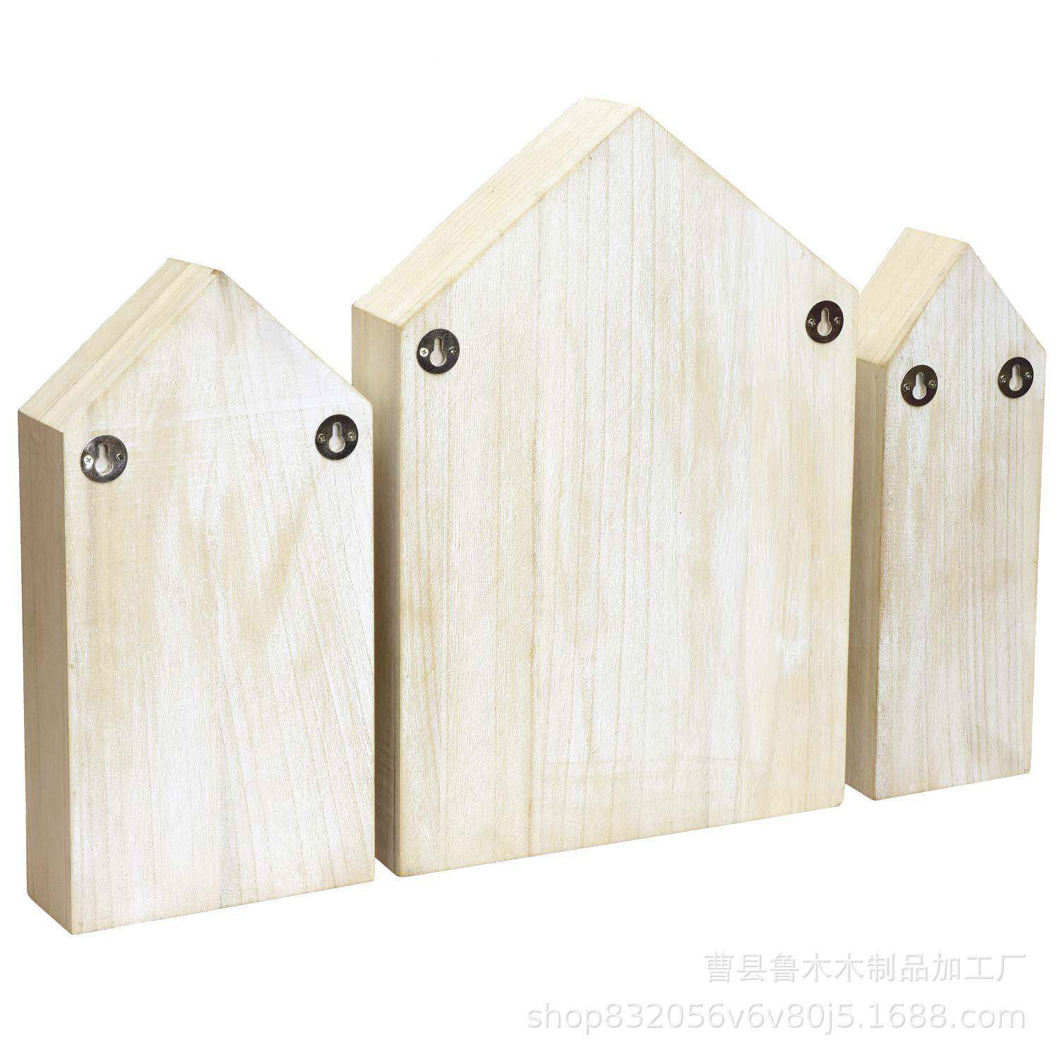 复墙古房形木制展示家架创意居桌面收纳架装橱Z7410窗阴影壁挂饰