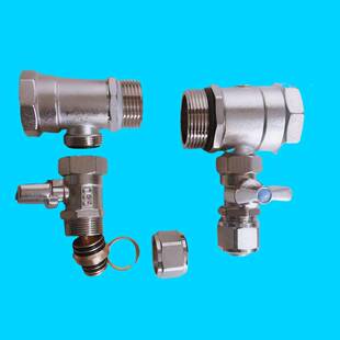 地暖路分加器1寸1.2寸大体一全铜1路加一DN25DN3水路活接头地暖管