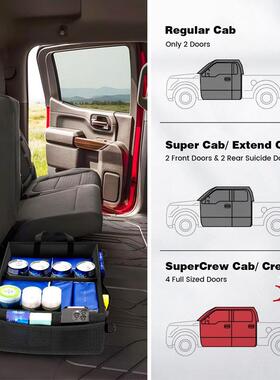 座椅下卡车收纳箱带可袋卸隔拆板储物网可TOW折纳叠后备箱收袋