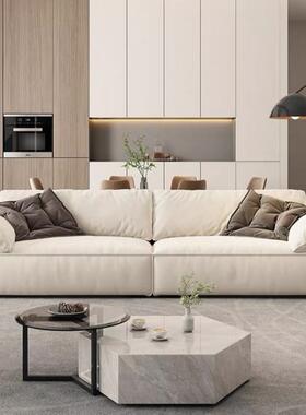 大象耳朵布艺沙发现简客厅YYF小型奶油风代猫户抓布约意式极简科