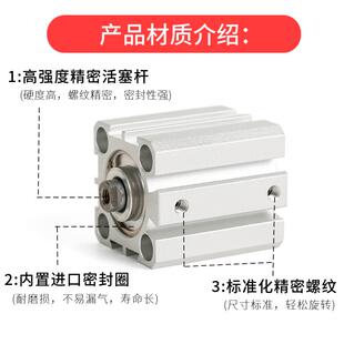 大推力方气动SDA薄型气缸50/603/80/10-5X10X015X2X3形0CSFX40X50