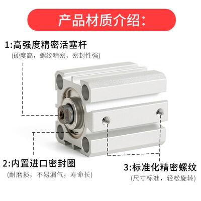 大推力方气动SDA薄型气缸50/603/80/10-5X10X015X2X3形0CSFX40X50