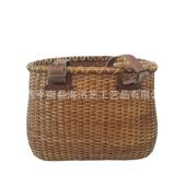 藤制行车车头篮收纳篮藤编织车头RRD篮品自工厂直销储物