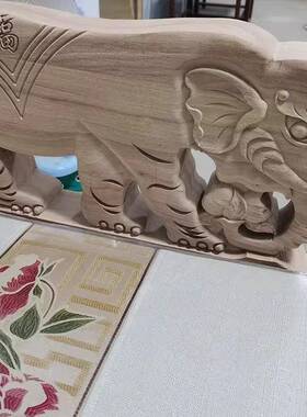 老推榆木白茬拉罗汉实床DVY白坯全木床古沙发仿床中式家具雕花