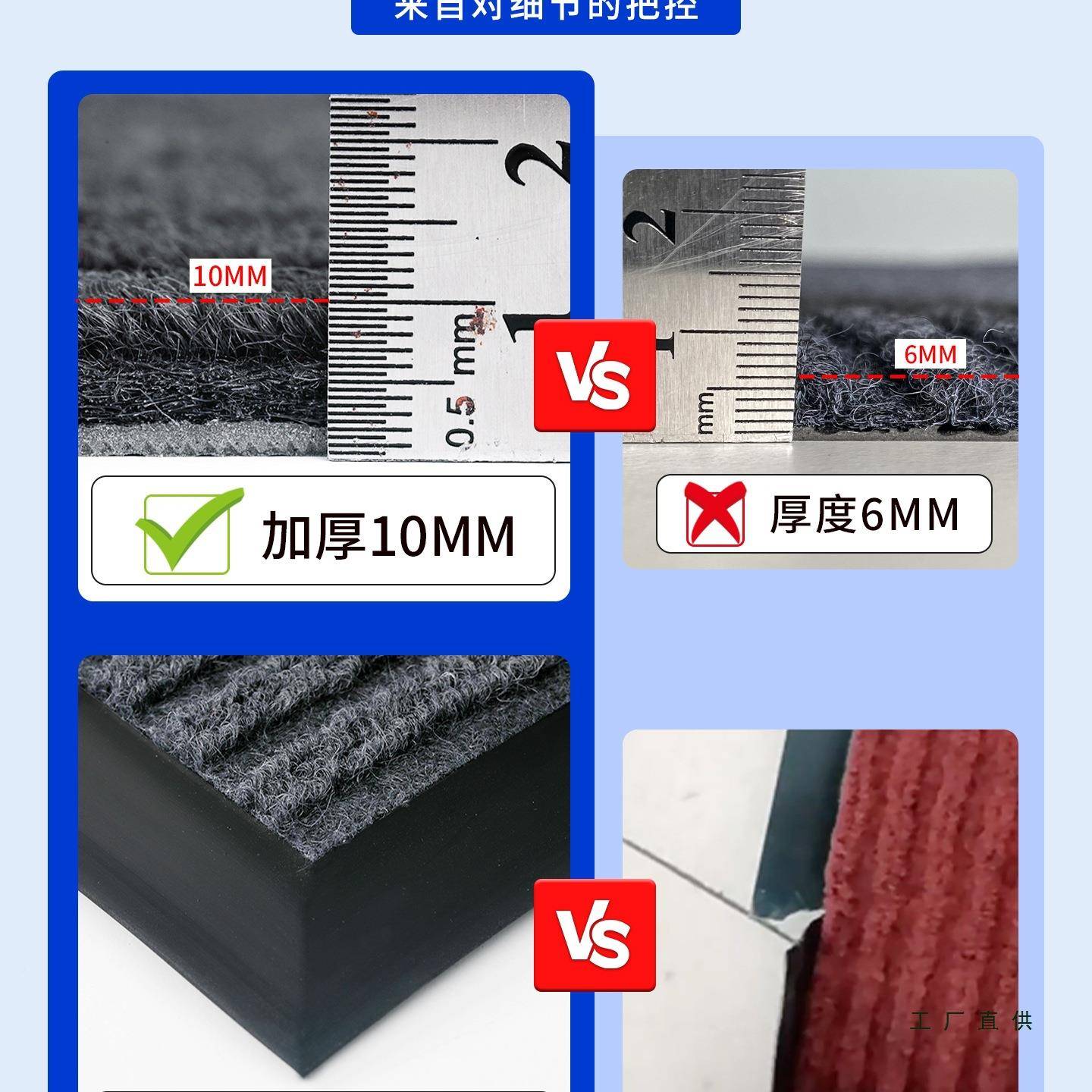 地毯商用制加ogo公司酒店门口防定滑吸水脚OSS垫室外门垫厚迎l宾
