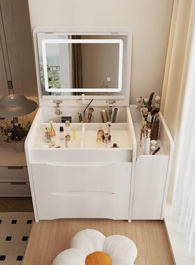 飘窗卧梳妆台现代简约小室户型可翻盖折叠镜子多IUO功白能色化妆