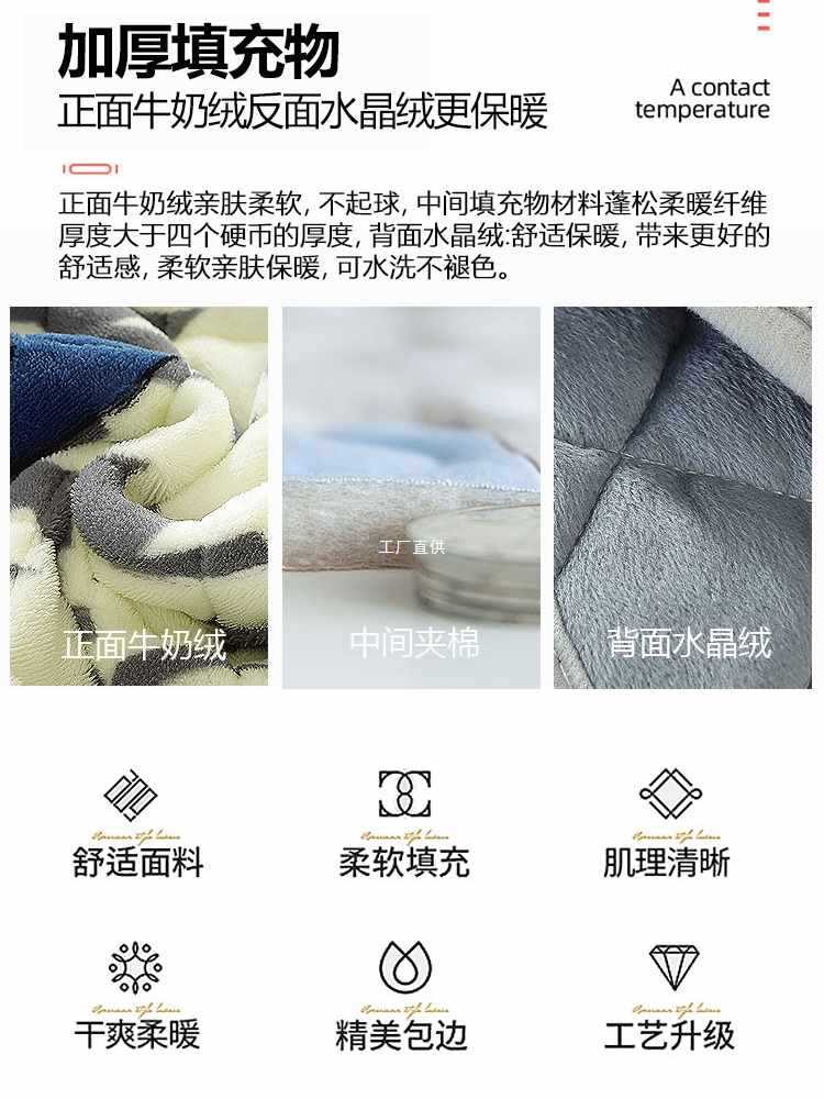 新款加厚加绒长方形烤火罩