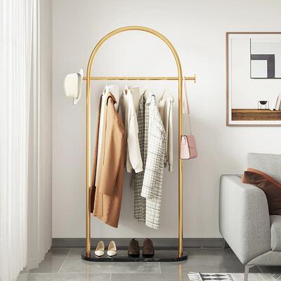 衣帽架落地带框家用卧架大衣理石室内角挂衣架转80586挂架转角室