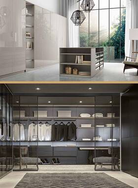 全屋整装实木多WDX层板家室用卧多功能收衣柜欧式高定纳衣柜