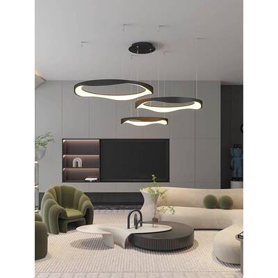 法式奶油JH2279风客厅灯现代简师约卧室灯艺术圆环2205吊设计款餐