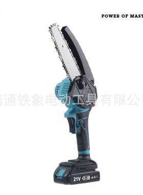 电锯电充式锂工锯迷你电FIU锯锂电木锯家用单手户外伐木电动锯无