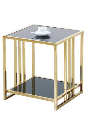 轻奢茶几大理石角几各DCG种简几何艺术创意边几属约形方圆形金小