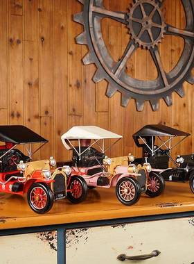 美式桌面客酒柜复老爷古车模型摆TB676297件货架物架摆饰摆设置物