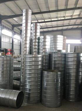 圆形IJQ锈钢螺旋管白铁皮共板法兰风管矩不镀锌风风管形通风排风