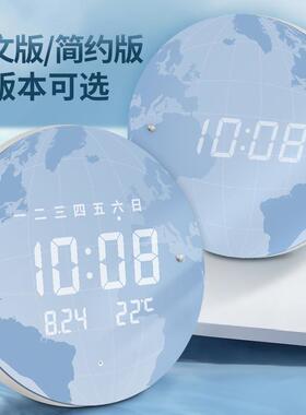 网简约家用挂墙钟厅表客时尚意红挂钟轻奢装饰现代创个性LEDTM06