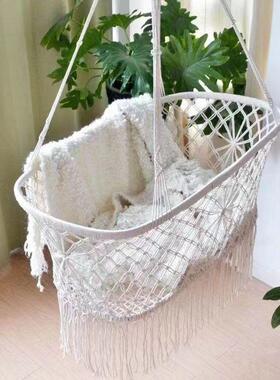 流苏悬挂式婴儿户摇影床吊篮外吊椅照相摄道具儿房装饰吊童JLA床