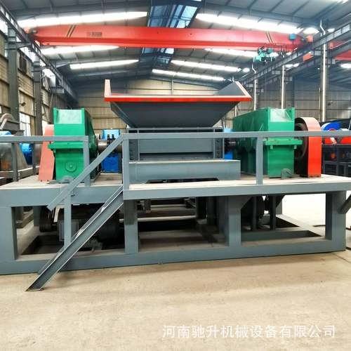 双轴JXO设撕碎机编织袋塑料车薄膜生活垃玩具自行车撕碎圾备