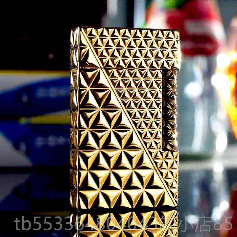 高档法ghore正品男朗声打火机定国制防风充气覆s黄古超薄个性纯铜