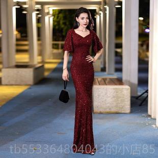 高档大尺码 服主 晚礼服202婆5持新高端宴会气质轻奢小众喜婆敬酒款