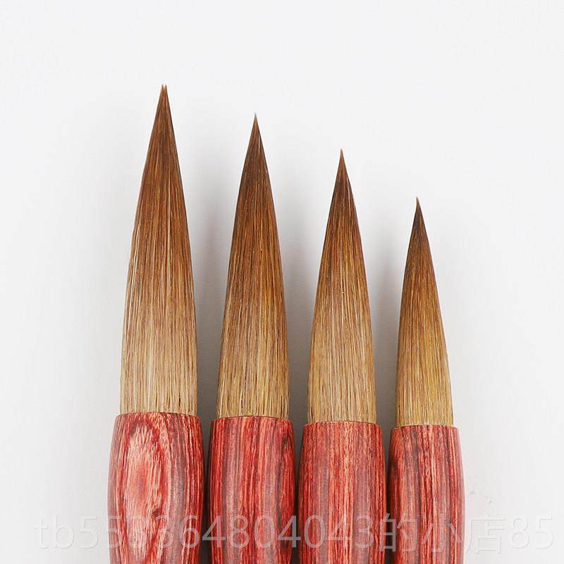 高档房纯狼毫毛笔套装文 书楷法成人国画练习行书大中小 长峰狼嚎