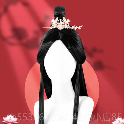 高档明代全发带汉代女假发代s服装古女孩全古代风格长直发套Co服