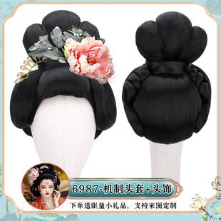 新款反串华贵妃造型整假发古风古装汉搭服襦裙顶百头套少女中风全