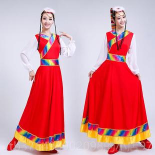 2018款 民族风广场舞妇女服装 现代服成人套 藏新舞表演格服藏装 新款