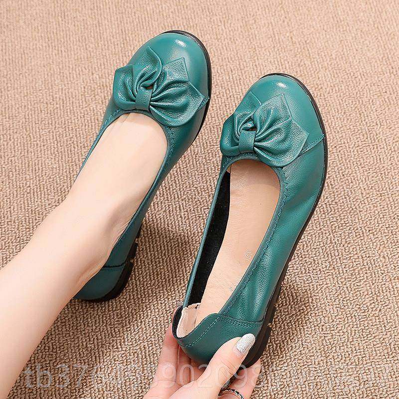 新款老妈妈软底女舒适单鞋真皮中年鞋鞋大码鞋春秋季女平底老人豆,女鞋,浅口单鞋,淘宝优惠券,粉丝福利购,淘宝优惠卷