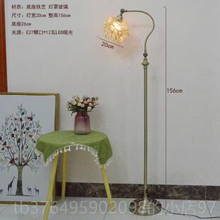 新款美式覆古书房书桌老作阅读上海民工国风卧室床头花眼瓣护玻璃