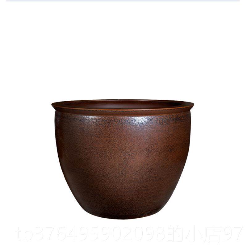 新款景德镇陶瓷器缸办鱼公室客厅摆件水缸大缸院养鱼盆锦鲤缸乌龟