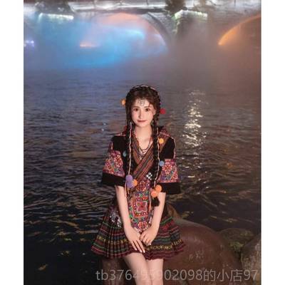 新款苗族服舞民装、土家族服装、湘西州服装、贵少数族舞蹈服装、