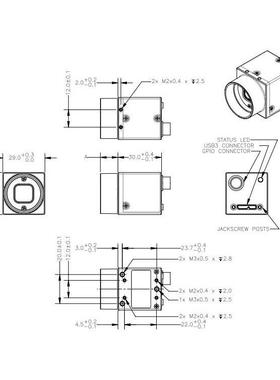 F加大FLIR原装灰点LJK工业相机PointGreyLY-UB3-13S2M-拿CS/13S2C