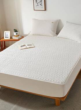 防水隔尿夹棉床笠罩单白件2023年床新款床QJX罩席梦思垫套保护罩