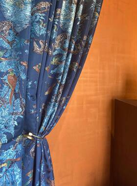 高美抱式复古欧式绣端花帘许ARO村厂家枕沙发垫面料窗高遮光成品