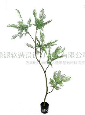 仿真植物猴环树室内IIN盆家栽居摆办公室客厅盆景装耳饰真绿植落