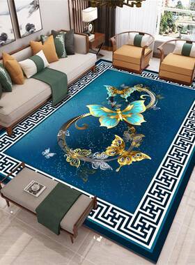新中卧式客厅地毯茶垫中国风QNF书房室床现代几边/古典满铺轻奢批