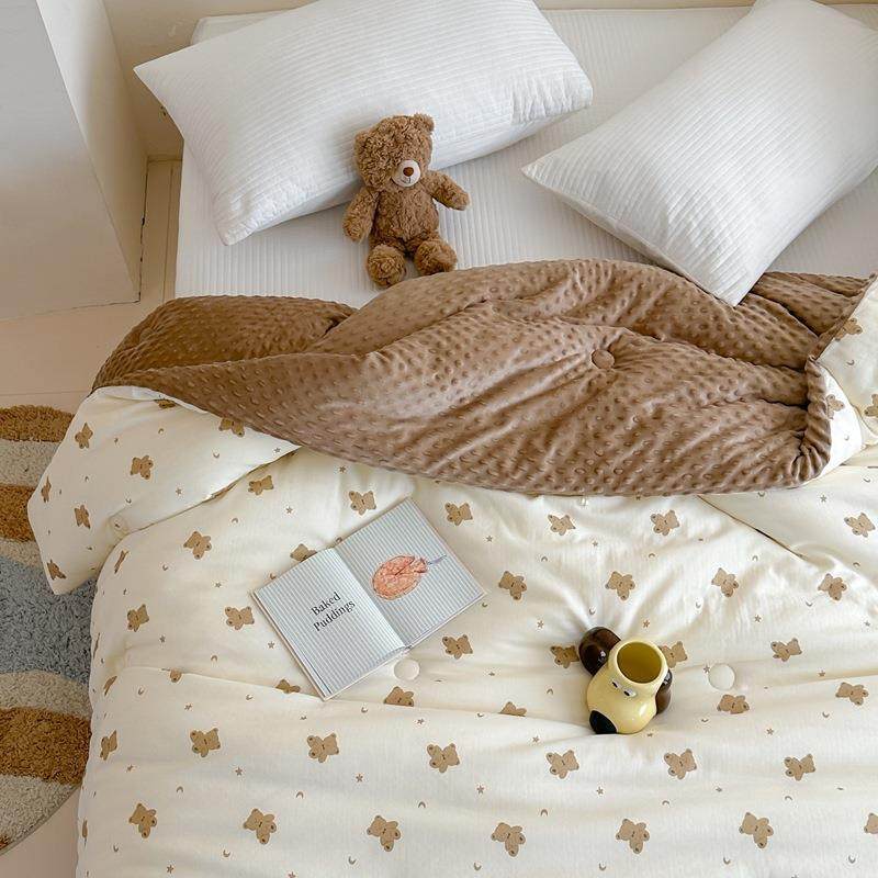 宝全棉双拼豆豆绒儿童春秋被宝成人被子被芯可水洗卡可爱KTI冬通,鲜花速递/花卉仿真/绿植园艺,其它园艺用品,淘宝优惠券,粉丝福利购,淘宝优惠卷