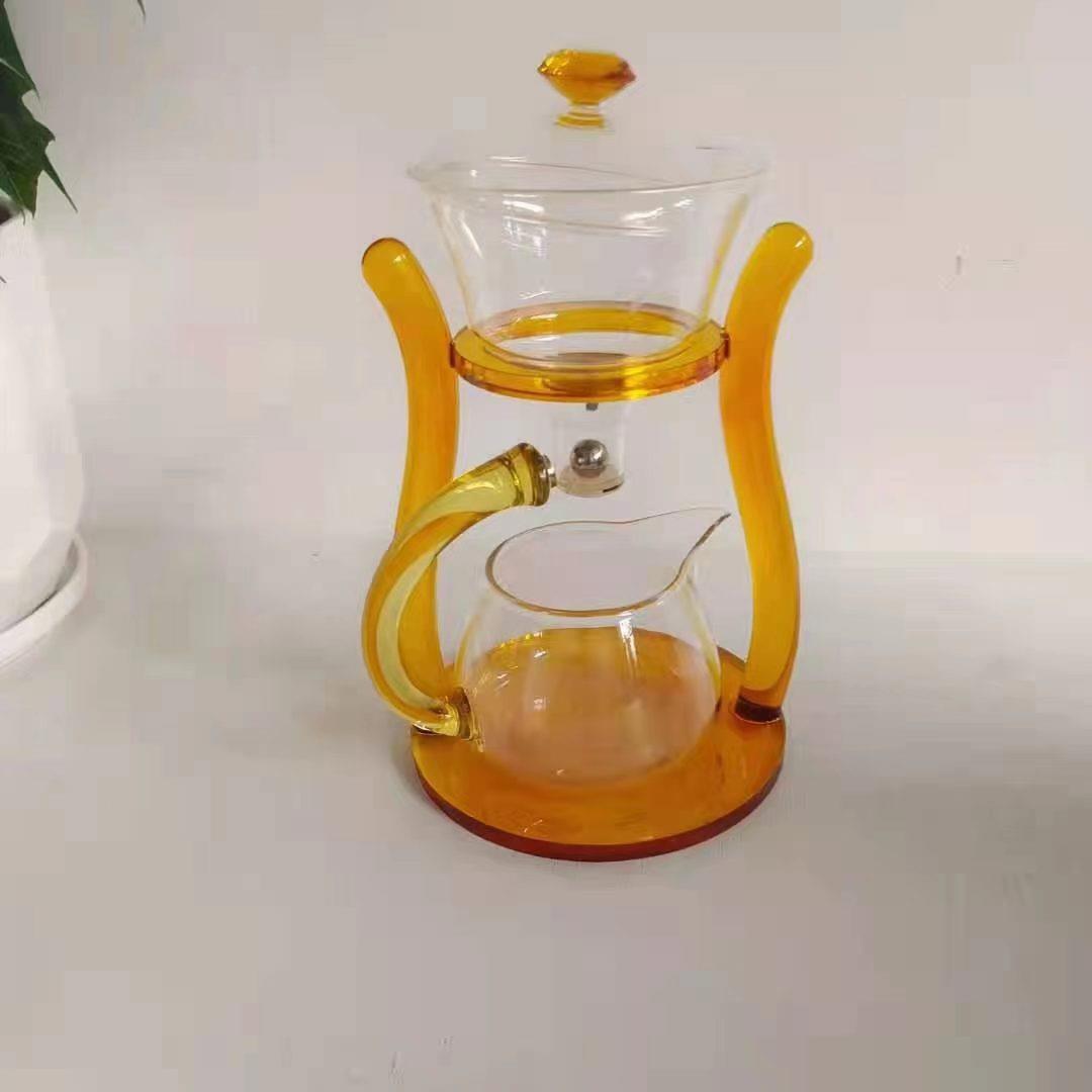懒XQW泡茶壶套装铁家用玻磁吸壶磁自吸璃冲茶器功人夫玻璃茶具套