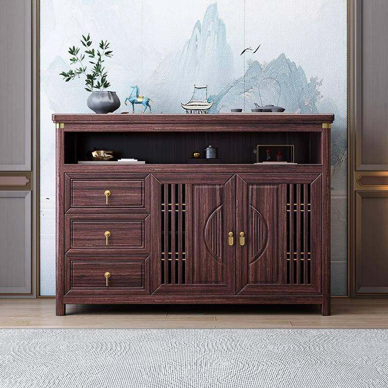 乌新中式实木餐工边柜客厅两门三抽金储物茶木水柜高端厨房碗HHM,鲜花速递/花卉仿真/绿植园艺,其它园艺用品,淘宝优惠券,粉丝福利购,淘宝优惠卷