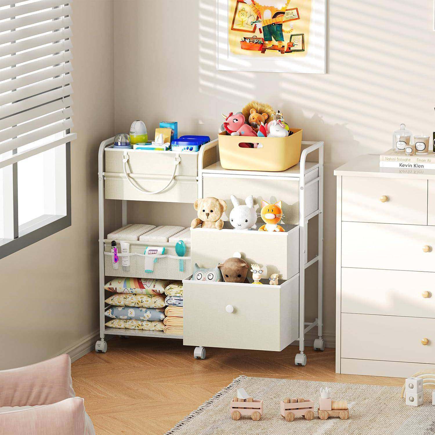 婴儿尿布收架三层推车妆带隔板和UHX抽屉动婴儿梳台衣纳服置物移,鲜花速递/花卉仿真/绿植园艺,其它园艺用品,淘宝优惠券,粉丝福利购,淘宝优惠卷