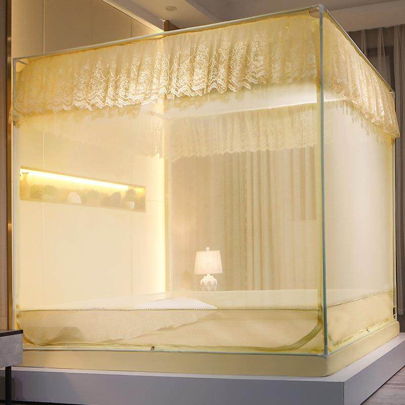 套床垫蚊帐无底公主风三门儿1童防摔15365m..8x2乘米二两拉直销