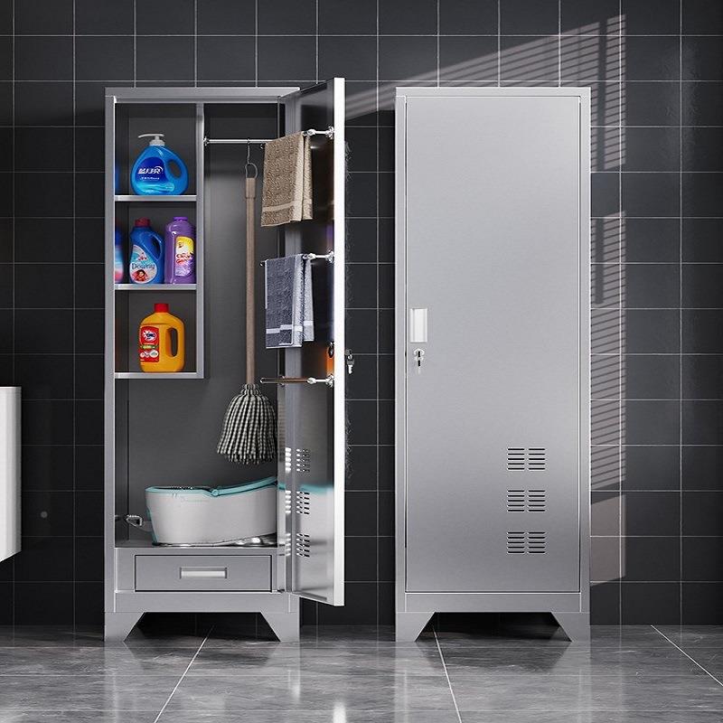 不锈钢清洁柜杂物柜阳台HP-36-1收纳保洁柜工把拖把扫家政具储柜
