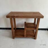 全实茶水桌烧老榆木茶几边移动实木茶水木柜家用小型水MWD台茶台