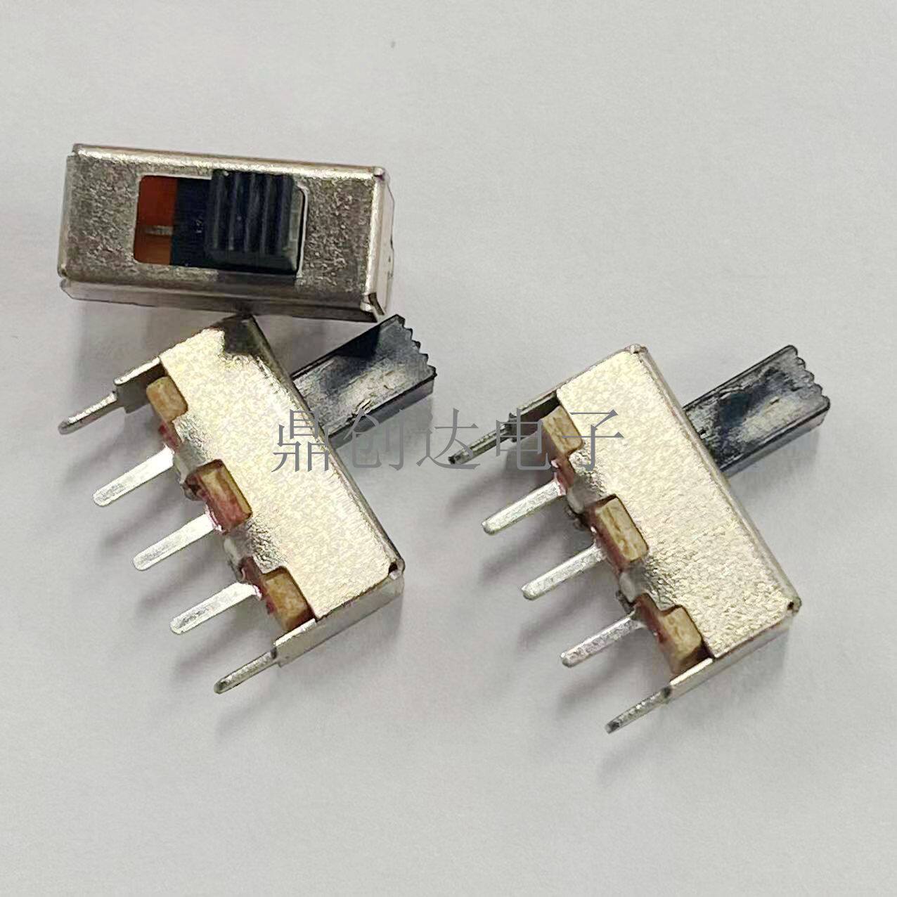 拨动开关SS12F44G5立式单排三脚两档电源开关玩具滑动开关