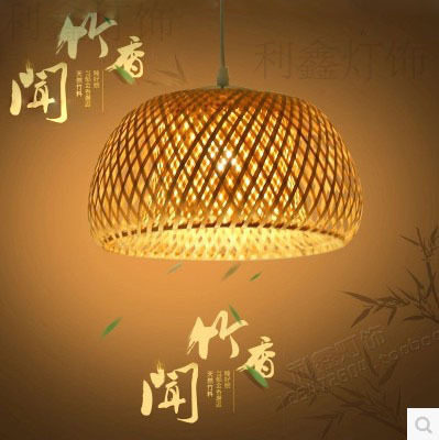 中式田园吊灯灯笼竹制藤艺简约个性创意阳台餐厅客厅过道酒楼吊灯